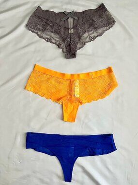NWOT - ~$180 MSRP - French Designer Panties x3 - Chantelle & Chantal Thomass - M